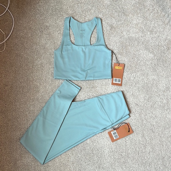 girlfriend collective Pants - Girlfriend Collective Ribbed Set in Mist. Size XS. Retails for $140. NWT
